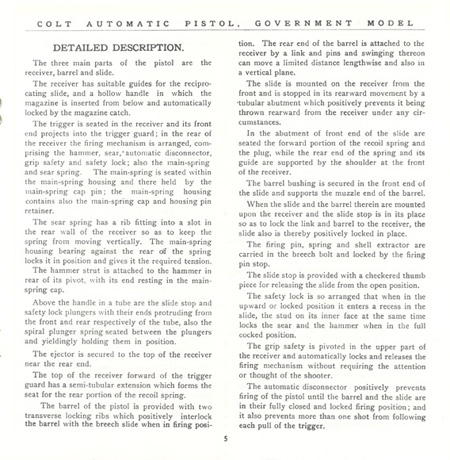 The Commercial Colt Caliber .45 Government Model Manual - Page 5
