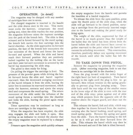 The Commercial Colt Caliber .45 Government Model Manual - Page 6