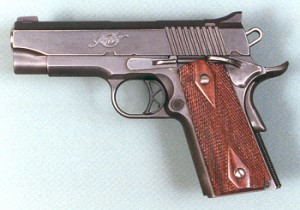 My favorite pistol, a Kimber Compact prior to parkerization