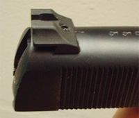 Wilson Snag Free sights installed on an Argentine Sistema slide by Roderus Custom